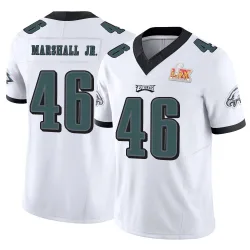 Men's Terrace Marshall Jr. Philadelphia Eagles No.46 Limited Vapor F.U.S.E. Super Bowl LIX Jersey - White