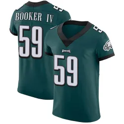 Men's Thomas Booker IV Philadelphia Eagles No.59 Elite Midnight Team Color Vapor Untouchable Jersey - Green