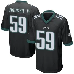 Men's Thomas Booker IV Philadelphia Eagles No.59 Game Alternate Jersey - Black