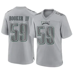 Men's Thomas Booker IV Philadelphia Eagles No.59 Game Atmosphere Fashion Jersey - Gray