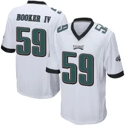 Men's Thomas Booker IV Philadelphia Eagles No.59 Game Jersey - White