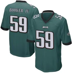Men's Thomas Booker IV Philadelphia Eagles No.59 Game Team Color Jersey - Green