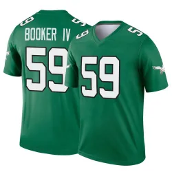 Men's Thomas Booker IV Philadelphia Eagles No.59 Legend Kelly Alternate Jersey - Green