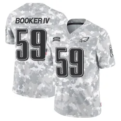 Men's Thomas Booker IV Philadelphia Eagles No.59 Limited 2024 Salute to Service Jersey - Arctic Camo