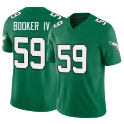 Men's Thomas Booker IV Philadelphia Eagles No.59 Limited Kelly Alternate Vapor F.U.S.E. Jersey - Green