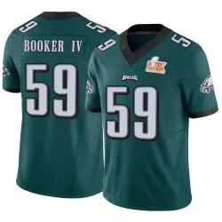 Men's Thomas Booker IV Philadelphia Eagles No.59 Limited Vapor F.U.S.E. Super Bowl LIX Jersey - Green