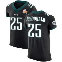 Men's Tommy McDonald Philadelphia Eagles No.25 Elite Alternate Vapor Untouchable Super Bowl LIX Jersey - Black