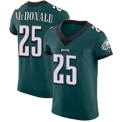 Men's Tommy McDonald Philadelphia Eagles No.25 Elite Midnight Team Color Vapor Untouchable Jersey - Green