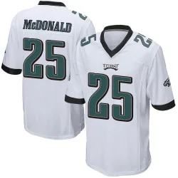 Men's Tommy McDonald Philadelphia Eagles No.25 Game Jersey - White