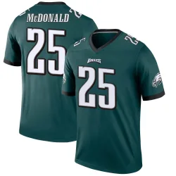 Men's Tommy McDonald Philadelphia Eagles No.25 Legend Jersey - Green