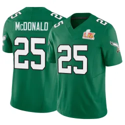 Men's Tommy McDonald Philadelphia Eagles No.25 Limited Kelly Alternate Vapor F.U.S.E. Super Bowl LIX Jersey - Green