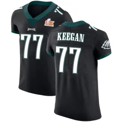 Men's Trevor Keegan Philadelphia Eagles No.77 Elite Alternate Vapor Untouchable Super Bowl LIX Jersey - Black