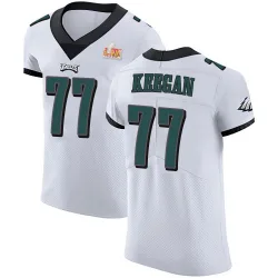 Men's Trevor Keegan Philadelphia Eagles No.77 Elite Vapor Untouchable Super Bowl LIX Jersey - White