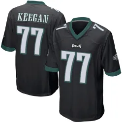 Men's Trevor Keegan Philadelphia Eagles No.77 Game Alternate Jersey - Black