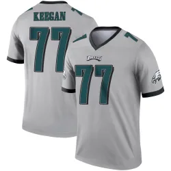 Men's Trevor Keegan Philadelphia Eagles No.77 Legend Silver Inverted Jersey