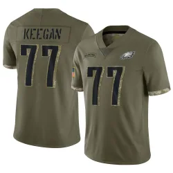 Men's Trevor Keegan Philadelphia Eagles No.77 Limited 2022 Salute To Service Jersey - Olive