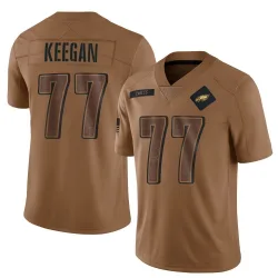 Men's Trevor Keegan Philadelphia Eagles No.77 Limited 2023 Salute To Service Jersey - Brown