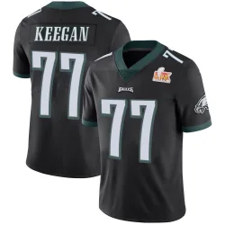 Men's Trevor Keegan Philadelphia Eagles No.77 Limited Alternate Vapor Untouchable Super Bowl LIX Jersey - Black