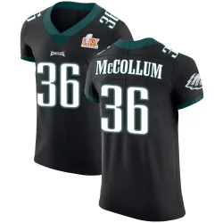 Men's Tristin McCollum Philadelphia Eagles No.36 Elite Alternate Vapor Untouchable Super Bowl LIX Jersey - Black