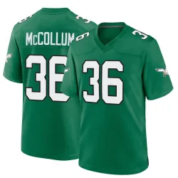 Men's Tristin McCollum Philadelphia Eagles No.36 Game Kelly Alternate Jersey - Green