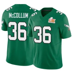 Men's Tristin McCollum Philadelphia Eagles No.36 Limited Kelly Alternate Vapor F.U.S.E. Super Bowl LIX Jersey - Green