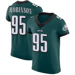 Men's Ty Robinson Philadelphia Eagles No.95 Elite Midnight Team Color Vapor Untouchable Jersey - Green