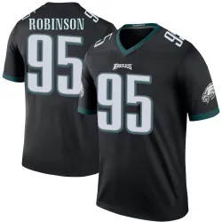 Men's Ty Robinson Philadelphia Eagles No.95 Legend Color Rush Jersey - Black