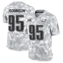 Men's Ty Robinson Philadelphia Eagles No.95 Limited 2024 Salute to Service Jersey - Arctic Camo