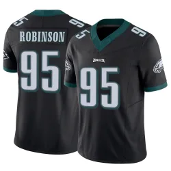 Men's Ty Robinson Philadelphia Eagles No.95 Limited Vapor F.U.S.E. Jersey - Black