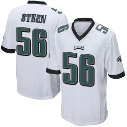 Men's Tyler Steen Philadelphia Eagles No.56 Game Jersey - White