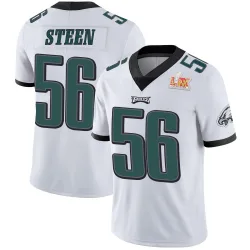 Men's Tyler Steen Philadelphia Eagles No.56 Limited Vapor Untouchable Super Bowl LIX Jersey - White