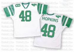 Men's Wes Hopkins Philadelphia Eagles No.48 Authentic Mitchell And Ness Throwback Jersey - White