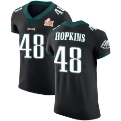 Men's Wes Hopkins Philadelphia Eagles No.48 Elite Alternate Vapor Untouchable Super Bowl LIX Jersey - Black