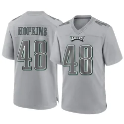 Men's Wes Hopkins Philadelphia Eagles No.48 Game Atmosphere Fashion Jersey - Gray