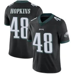 Men's Wes Hopkins Philadelphia Eagles No.48 Limited Alternate Vapor Untouchable Jersey - Black