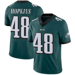 Men's Wes Hopkins Philadelphia Eagles No.48 Limited Midnight Team Color Vapor Untouchable Jersey - Green