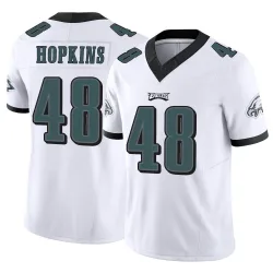 Men's Wes Hopkins Philadelphia Eagles No.48 Limited Vapor F.U.S.E. Jersey - White