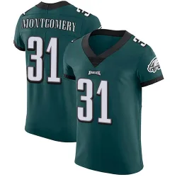 Men's Wilbert Montgomery Philadelphia Eagles No.31 Elite Midnight Team Color Vapor Untouchable Jersey - Green