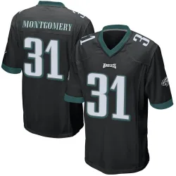Men's Wilbert Montgomery Philadelphia Eagles No.31 Game Alternate Jersey - Black