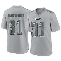 Men's Wilbert Montgomery Philadelphia Eagles No.31 Game Atmosphere Fashion Jersey - Gray