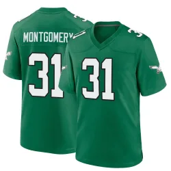 Men's Wilbert Montgomery Philadelphia Eagles No.31 Game Kelly Alternate Jersey - Green