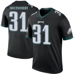 Men's Wilbert Montgomery Philadelphia Eagles No.31 Legend Color Rush Jersey - Black