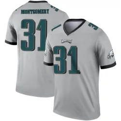 Men's Wilbert Montgomery Philadelphia Eagles No.31 Legend Silver Inverted Jersey