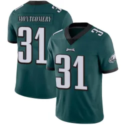 Men's Wilbert Montgomery Philadelphia Eagles No.31 Limited Midnight Team Color Vapor Untouchable Jersey - Green