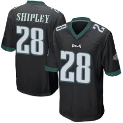 Men's Will Shipley Philadelphia Eagles No.28 Game Alternate Jersey - Black