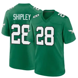 Men's Will Shipley Philadelphia Eagles No.28 Game Kelly Alternate Jersey - Green