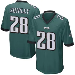 Men's Will Shipley Philadelphia Eagles No.28 Game Team Color Jersey - Green