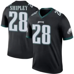 Men's Will Shipley Philadelphia Eagles No.28 Legend Color Rush Jersey - Black
