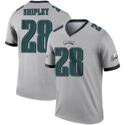 Men's Will Shipley Philadelphia Eagles No.28 Legend Silver Inverted Jersey