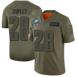 Men's Will Shipley Philadelphia Eagles No.28 Limited 2019 Salute to Service Jersey - Camo